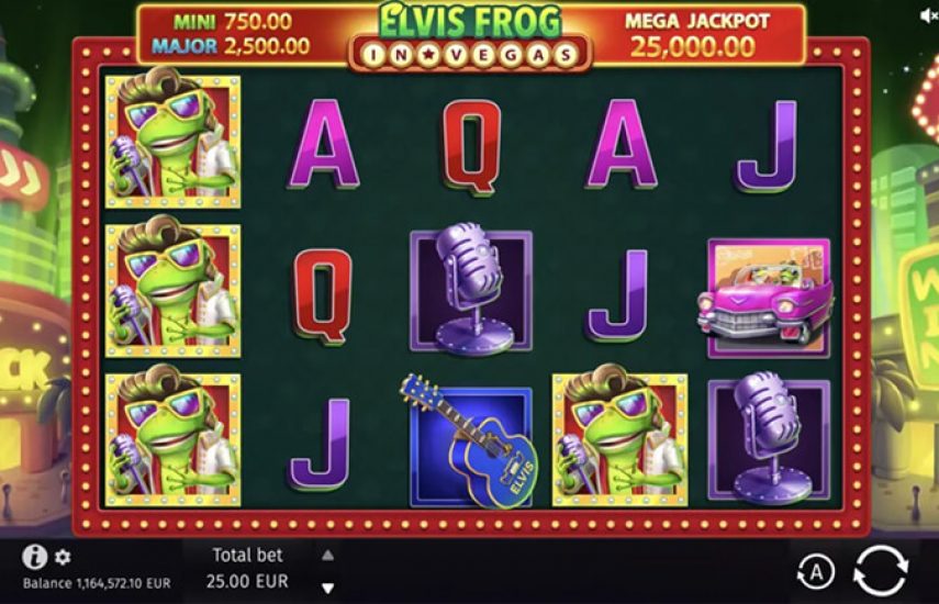 Elvis Frog in Vegas Slot